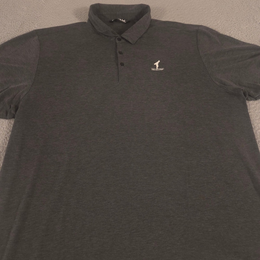 Travis Mathew Polo Shirt Mens XXL Gray Oceanside Heather Pima Cotton Hazeltine